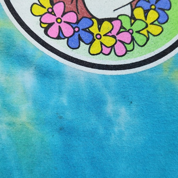 Buc-ees Size Large Shirt Tye Dye Flamingo LEI'D‎ Back Hibiscus Flowers - Picture 7 of 8